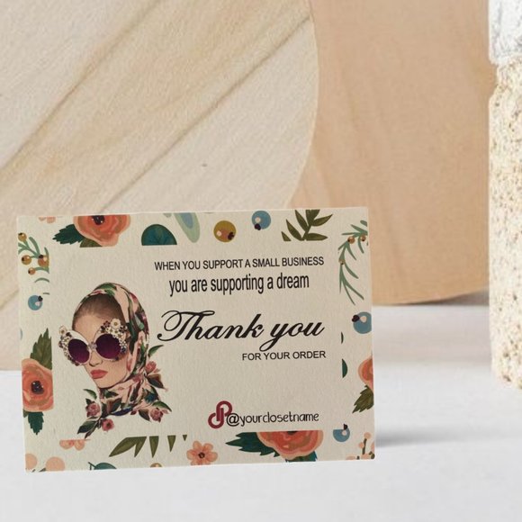 Thank you Cards Poshmark Boutique Packaging Card - Picture 2 of 9
